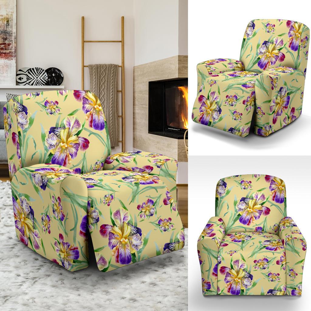 Iris Pattern Print Design IR06 Recliner Slipcover-JORJUNE.COM