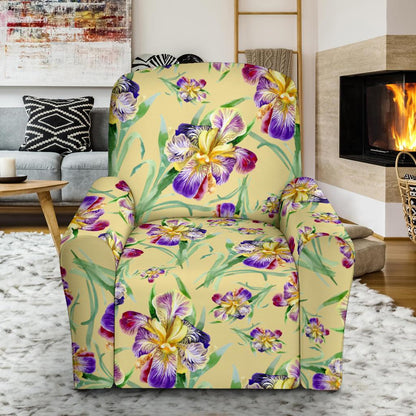 Iris Pattern Print Design IR06 Recliner Slipcover-JORJUNE.COM