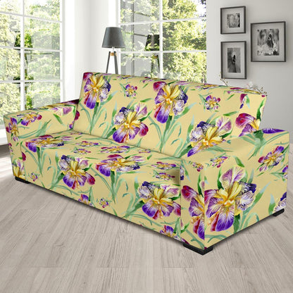 Iris Pattern Print Design IR06 Sofa Slipcover-JORJUNE.COM