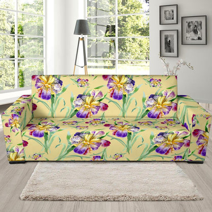 Iris Pattern Print Design IR06 Sofa Slipcover-JORJUNE.COM