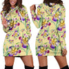 Iris Pattern Print Design IR06 Women Hoodie Dress