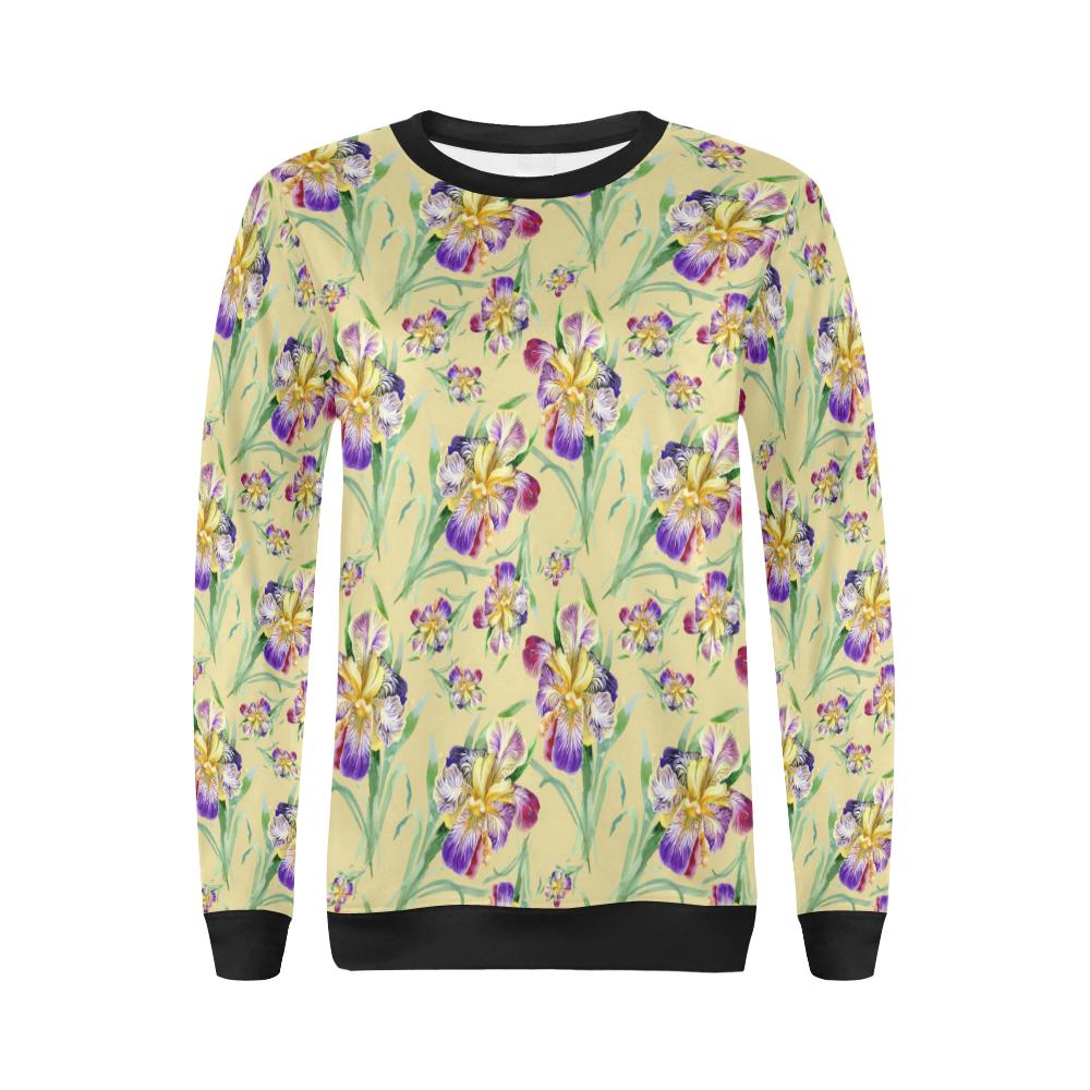 Iris Pattern Print Design IR06 Women Long Sleeve Sweatshirt-JorJune