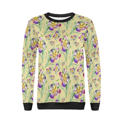 Iris Pattern Print Design IR06 Women Long Sleeve Sweatshirt-JorJune