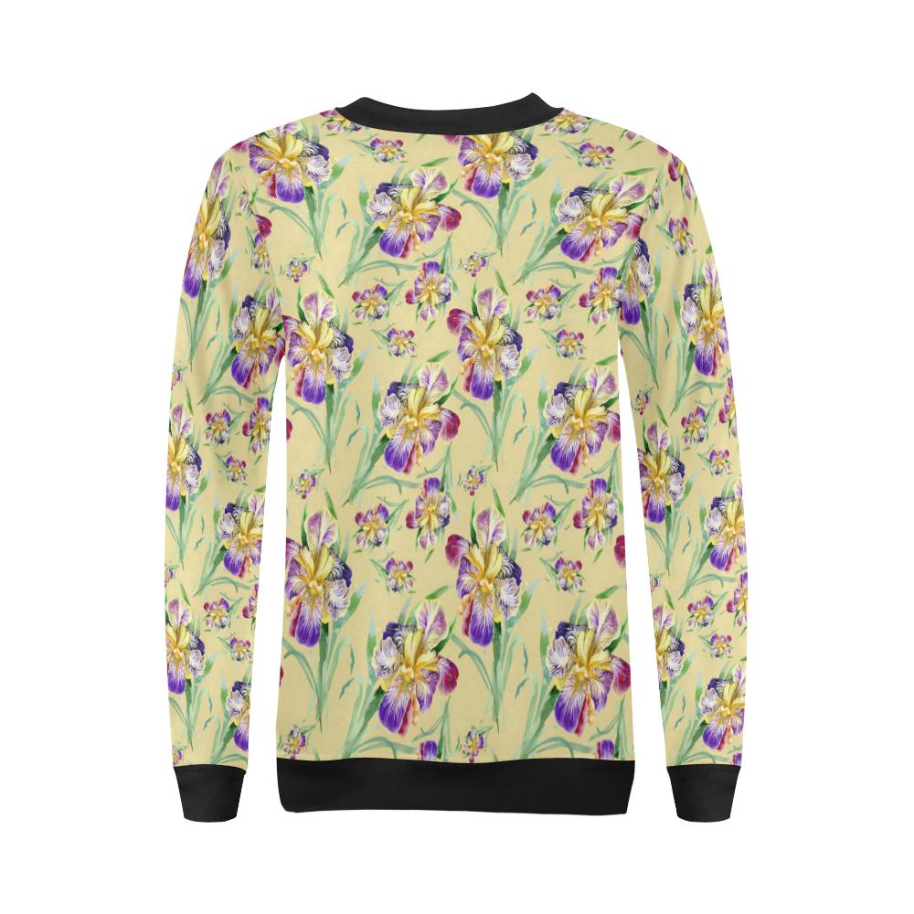 Iris Pattern Print Design IR06 Women Long Sleeve Sweatshirt-JorJune