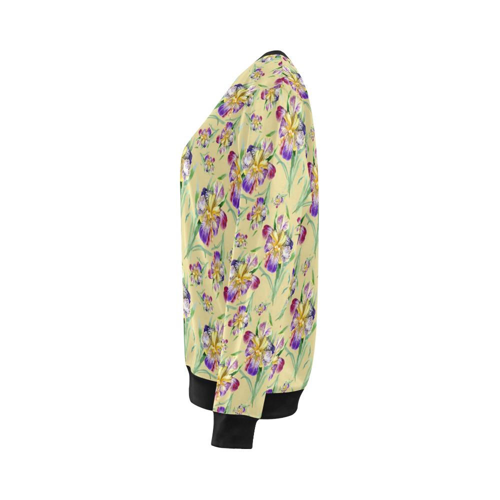 Iris Pattern Print Design IR06 Women Long Sleeve Sweatshirt-JorJune
