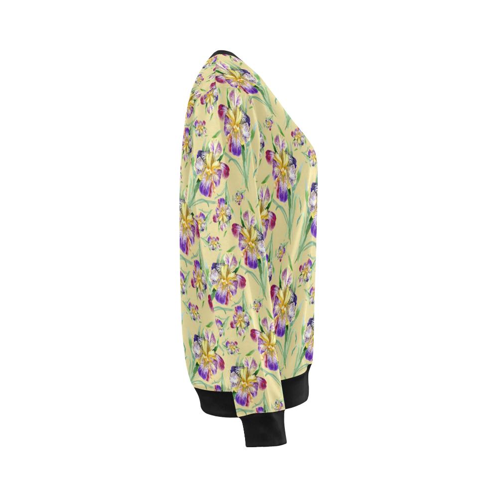 Iris Pattern Print Design IR06 Women Long Sleeve Sweatshirt-JorJune