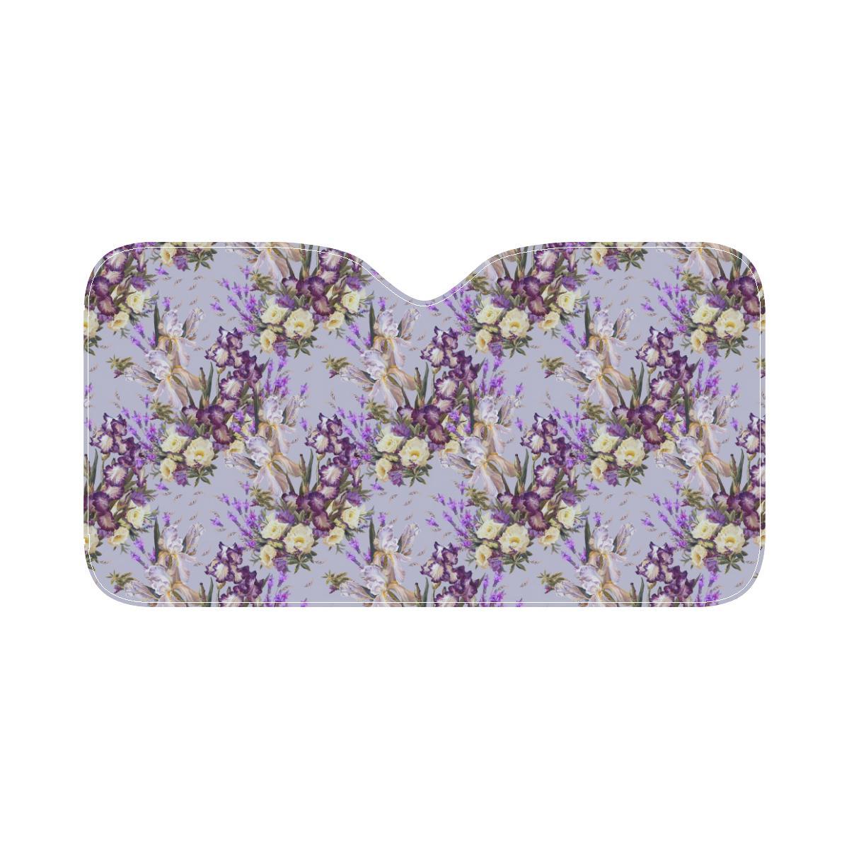Iris Pattern Print Design IR07 Car Sun Shade-JorJune