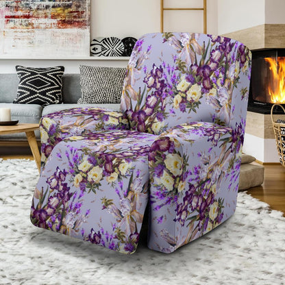 Iris Pattern Print Design IR07 Recliner Slipcover-JORJUNE.COM
