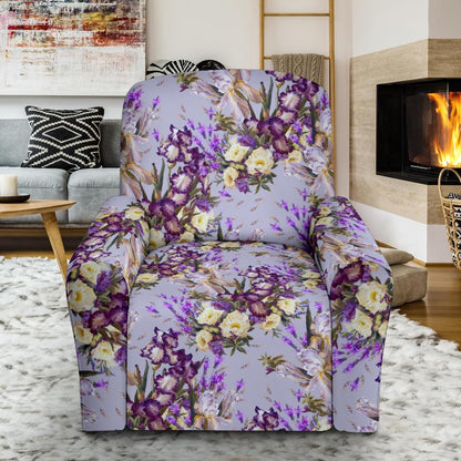 Iris Pattern Print Design IR07 Recliner Slipcover-JORJUNE.COM