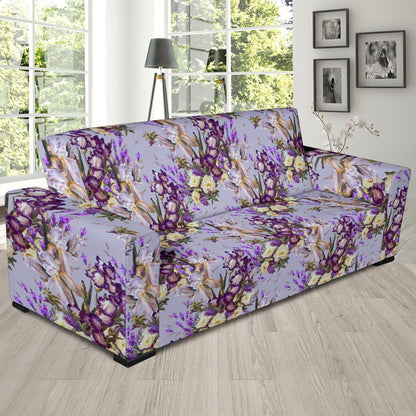 Iris Pattern Print Design IR07 Sofa Slipcover-JORJUNE.COM