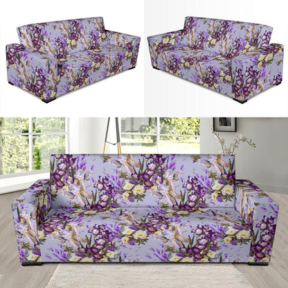 Iris Pattern Print Design IR07 Sofa Slipcover-JORJUNE.COM