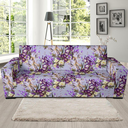 Iris Pattern Print Design IR07 Sofa Slipcover-JORJUNE.COM
