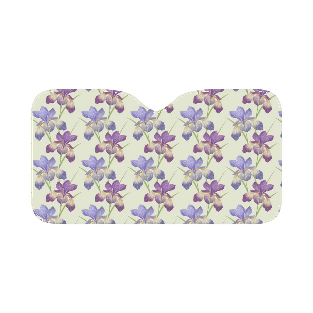 Iris Pattern Print Design IR08 Car Sun Shade-JorJune