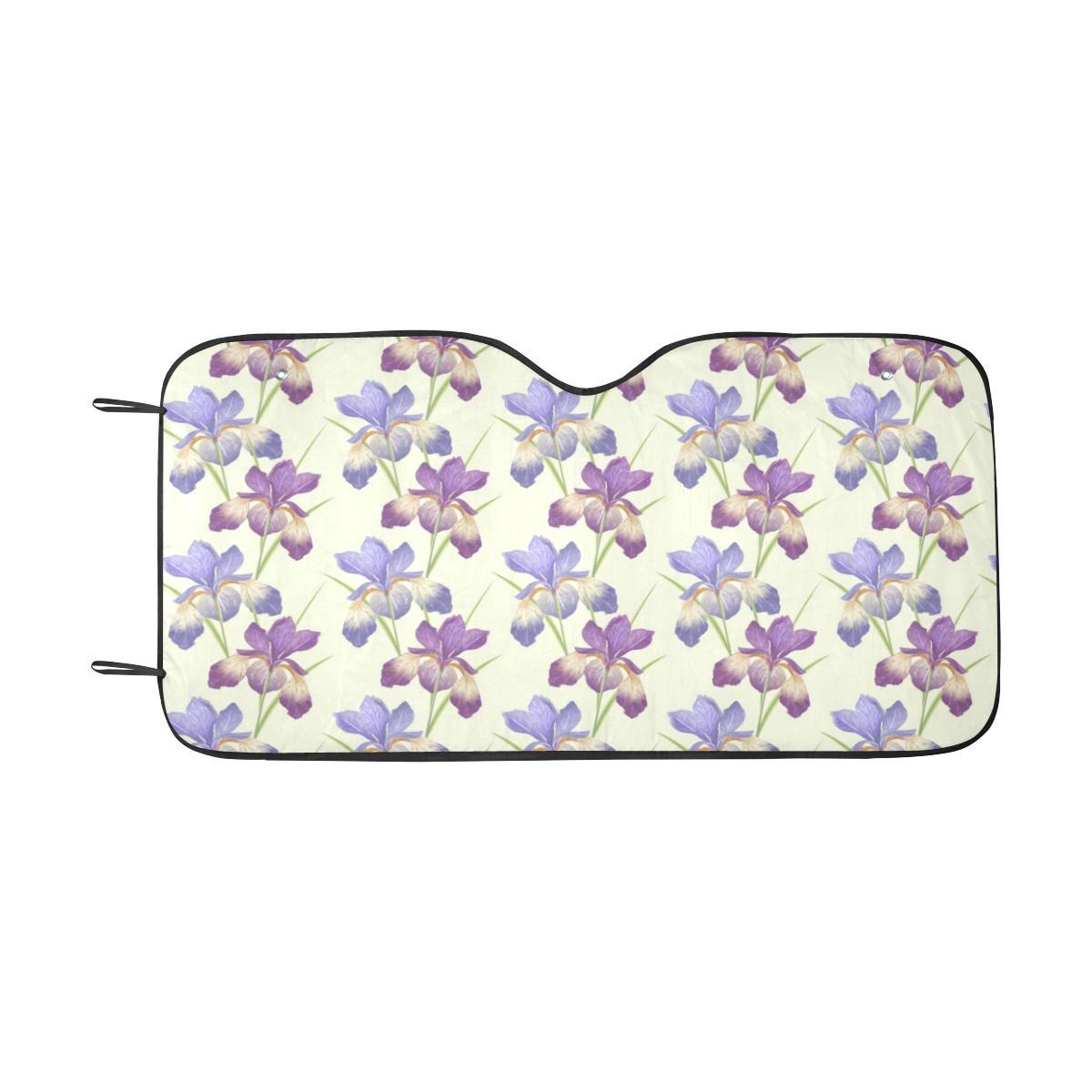Iris Pattern Print Design IR08 Car Sun Shade-JorJune