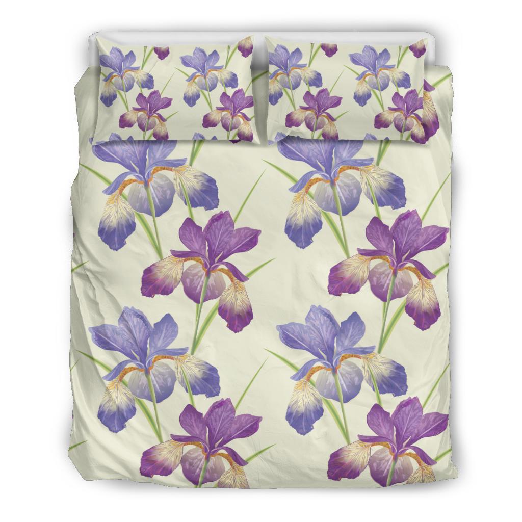 Iris Pattern Print Design IR08 Duvet Cover Bedding Set-JORJUNE.COM