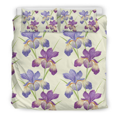 Iris Pattern Print Design IR08 Duvet Cover Bedding Set-JORJUNE.COM
