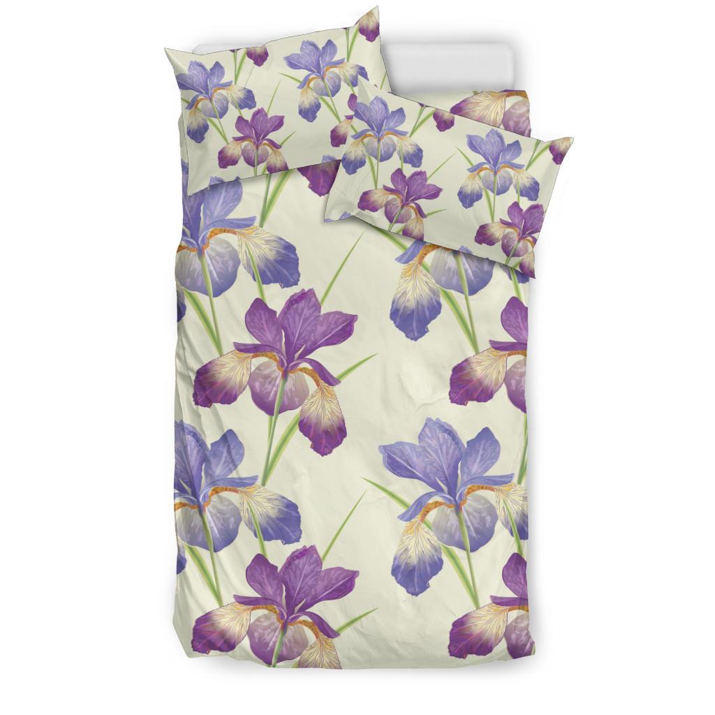 Iris Pattern Print Design IR08 Duvet Cover Bedding Set-JORJUNE.COM