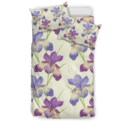 Iris Pattern Print Design IR08 Duvet Cover Bedding Set-JORJUNE.COM