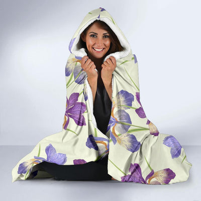 Iris Pattern Print Design IR08 Hooded Blanket-JORJUNE.COM