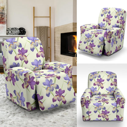 Iris Pattern Print Design IR08 Recliner Slipcover-JORJUNE.COM