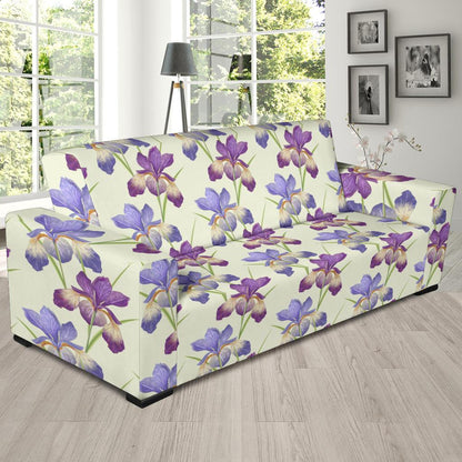 Iris Pattern Print Design IR08 Sofa Slipcover-JORJUNE.COM