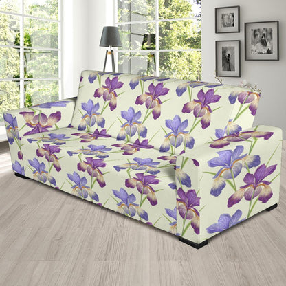 Iris Pattern Print Design IR08 Sofa Slipcover-JORJUNE.COM