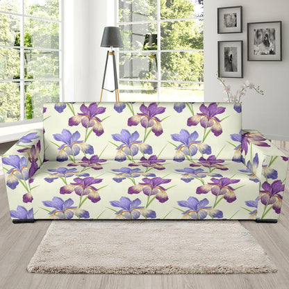 Iris Pattern Print Design IR08 Sofa Slipcover-JORJUNE.COM