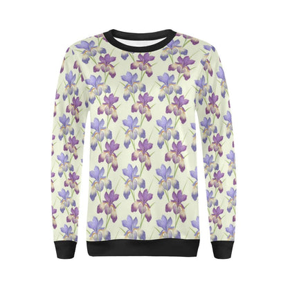 Iris Pattern Print Design IR08 Women Long Sleeve Sweatshirt-JorJune