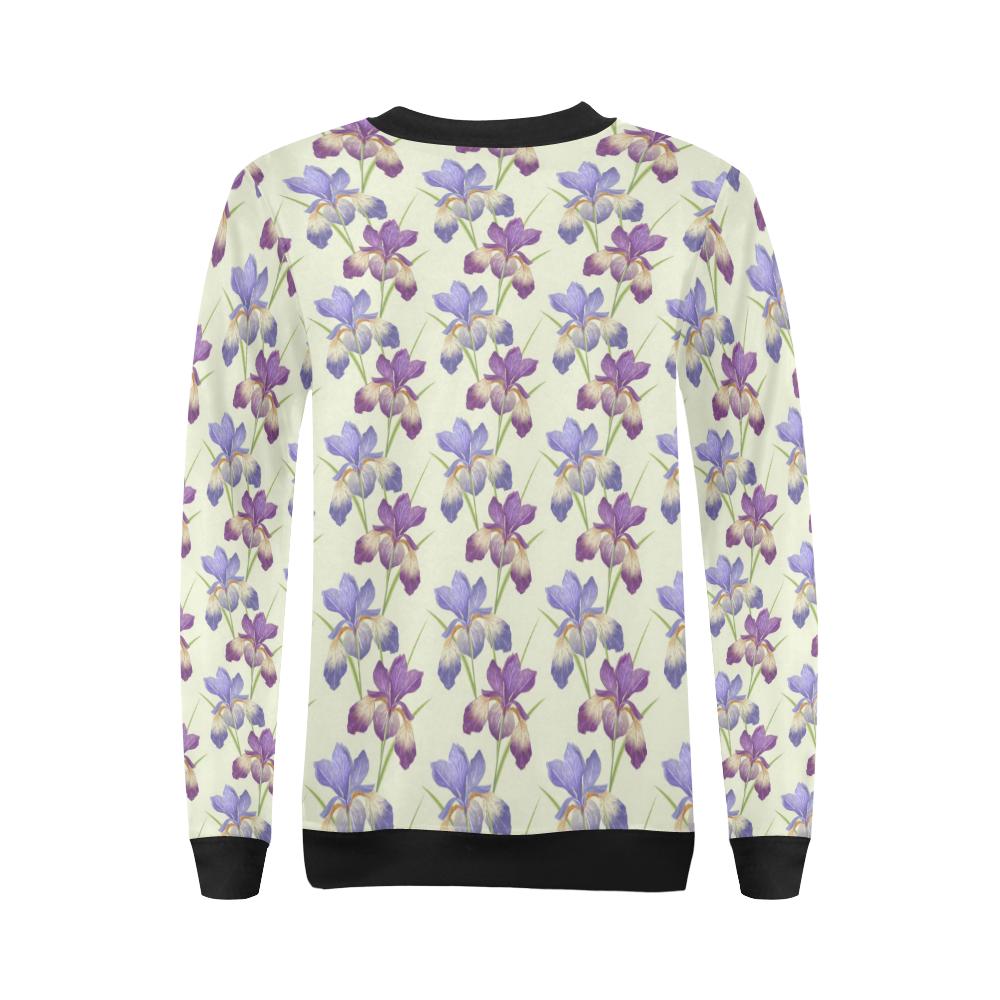 Iris Pattern Print Design IR08 Women Long Sleeve Sweatshirt-JorJune