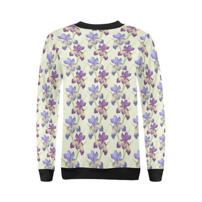 Iris Pattern Print Design IR08 Women Long Sleeve Sweatshirt-JorJune