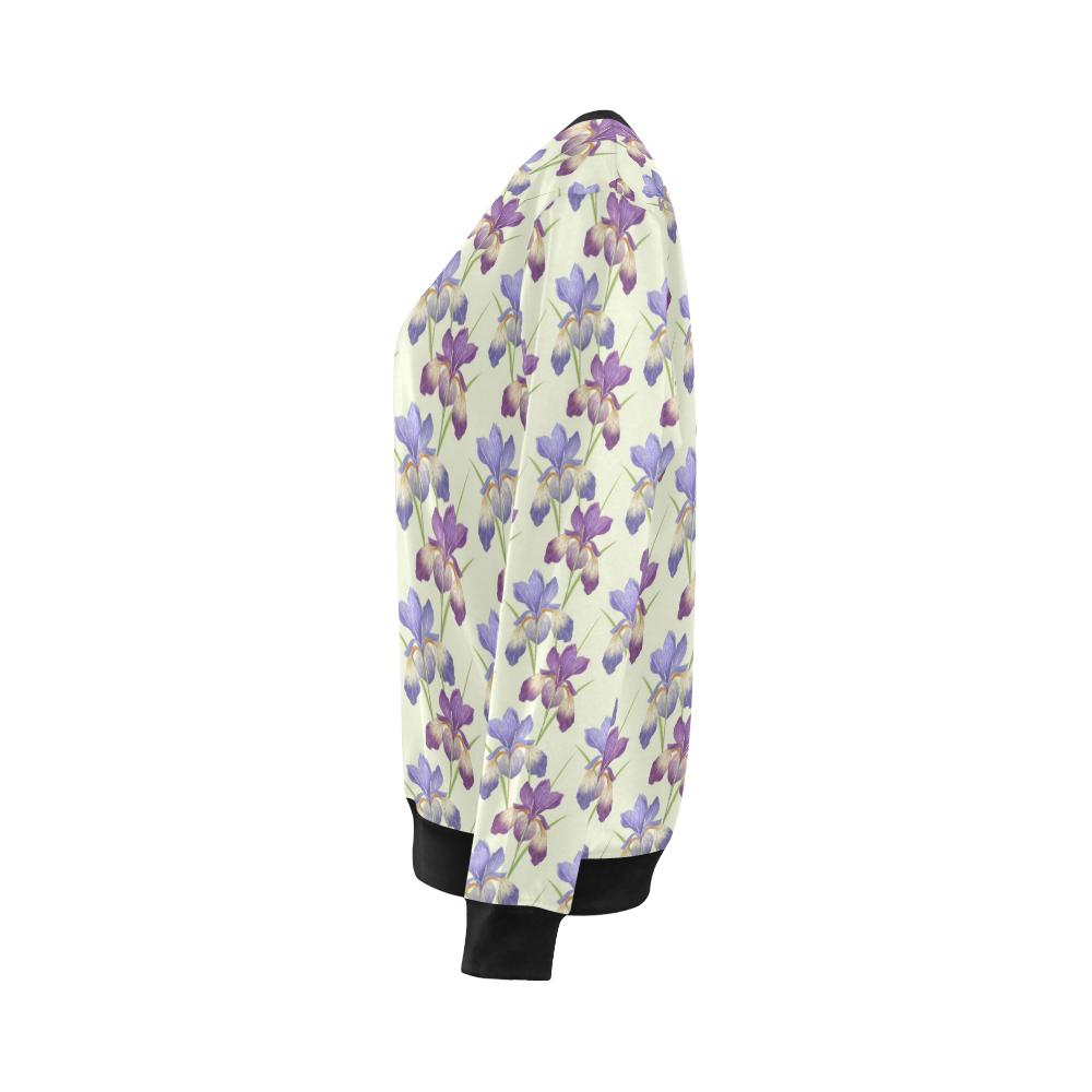 Iris Pattern Print Design IR08 Women Long Sleeve Sweatshirt-JorJune