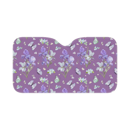 Iris Pattern Print Design IR09 Car Sun Shade-JorJune