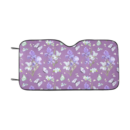 Iris Pattern Print Design IR09 Car Sun Shade-JorJune