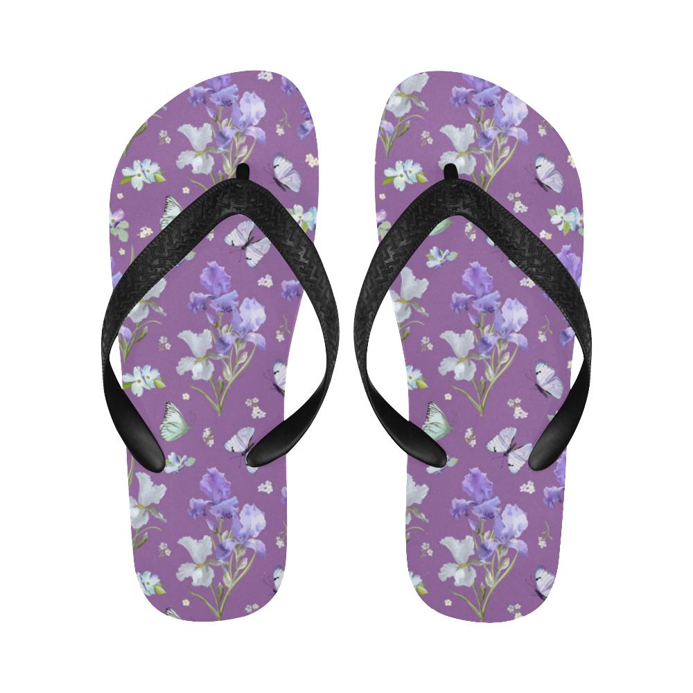 Iris Pattern Print Design IR09 Flip Flops-JorJune