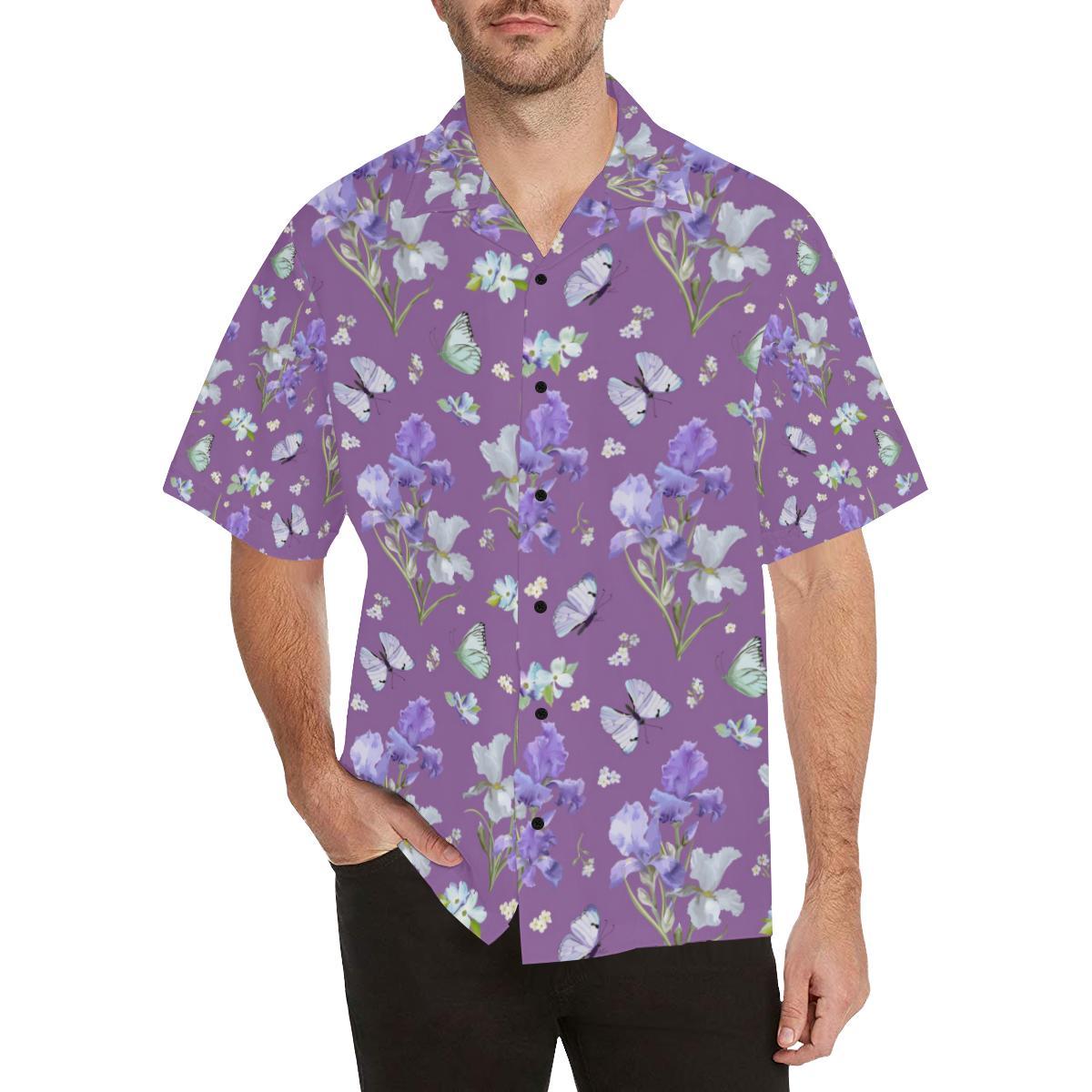 Iris Pattern Print Design IR09 Men Hawaiian Shirt-JorJune