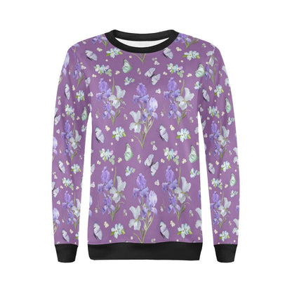 Iris Pattern Print Design IR09 Women Long Sleeve Sweatshirt-JorJune
