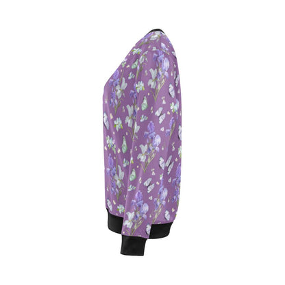 Iris Pattern Print Design IR09 Women Long Sleeve Sweatshirt-JorJune