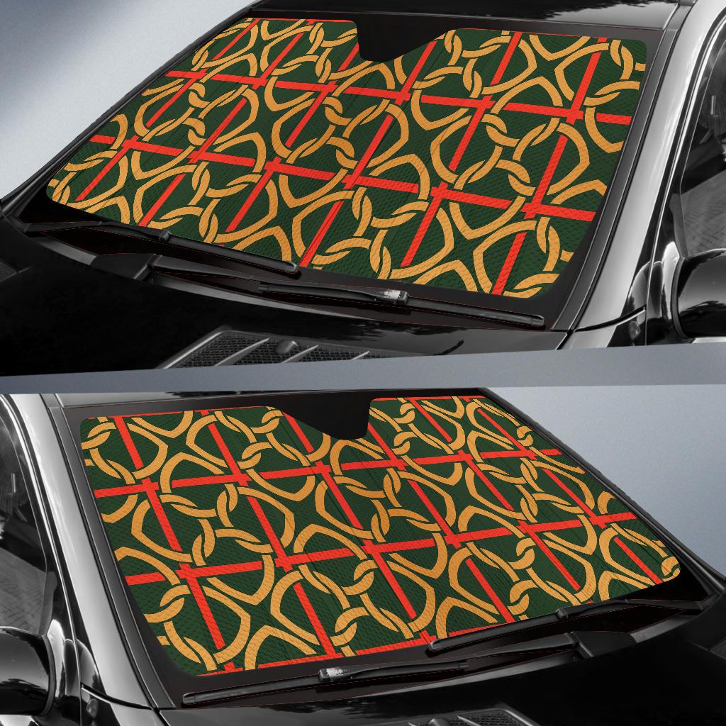 Irish Pattern Print Design 01 Car Sun Shades-JORJUNE.COM