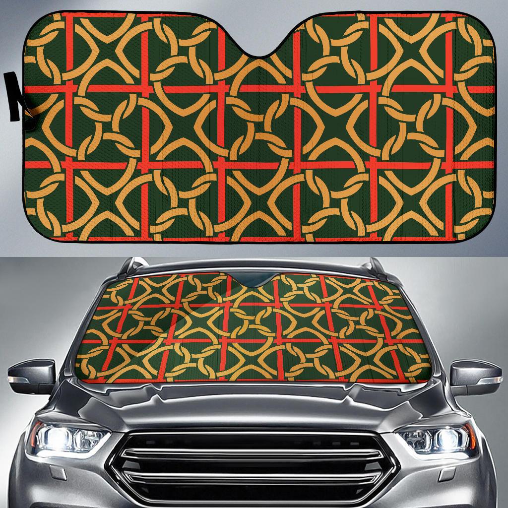 Irish Pattern Print Design 01 Car Sun Shades-JORJUNE.COM