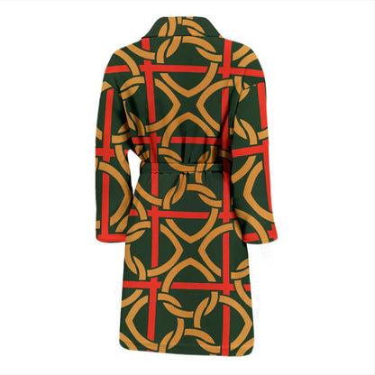 Irish Pattern Print Design 01 Men Bathrobe-JORJUNE.COM