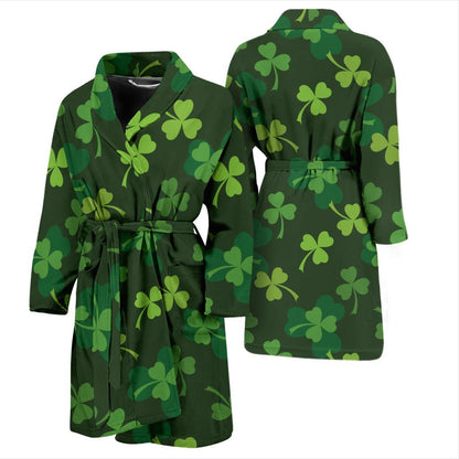 Irish Pattern Print Design 03 Men Bathrobe-JORJUNE.COM