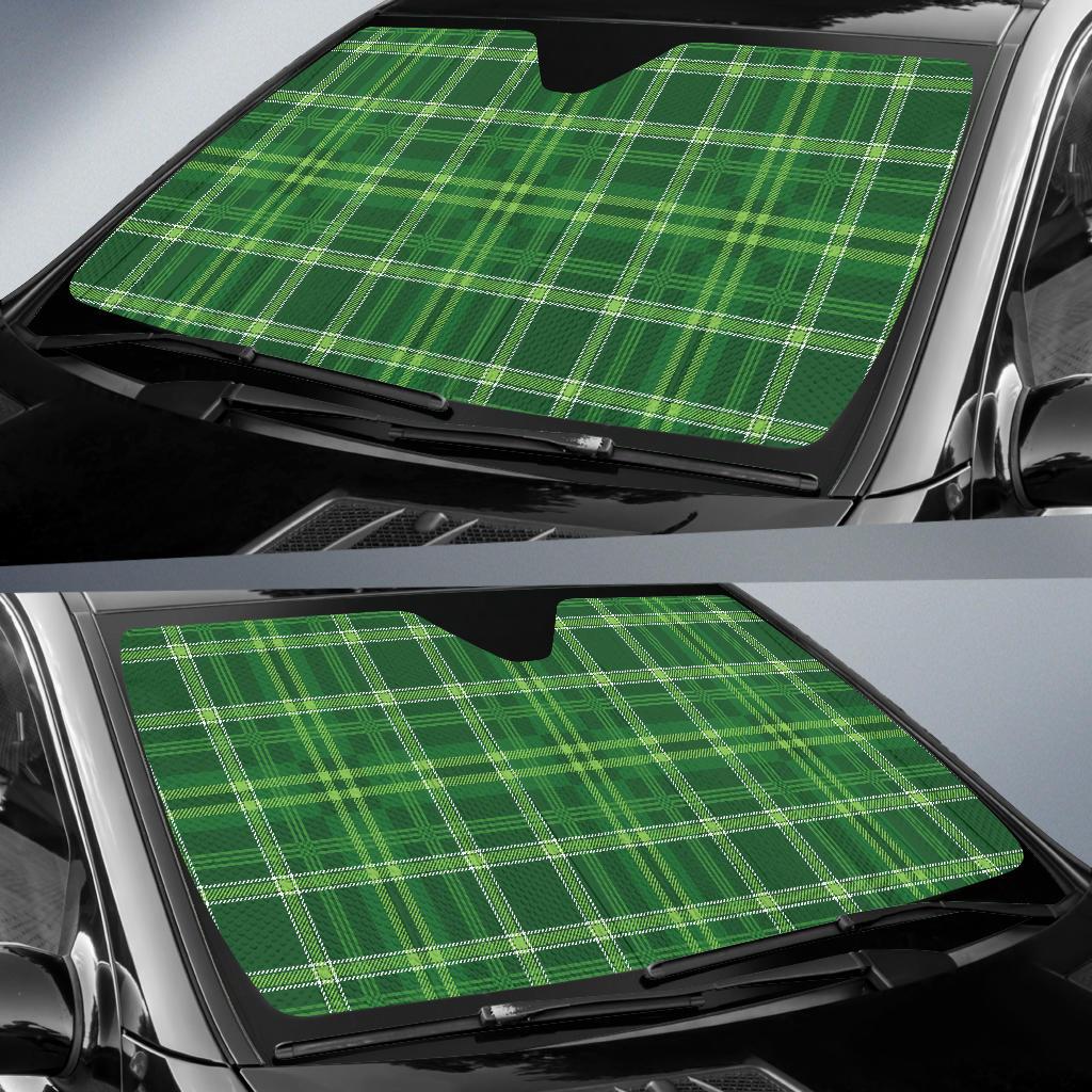 Irish Plaid Pattern Print Design 02 Car Sun Shades-JORJUNE.COM
