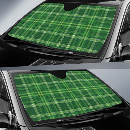 Irish Plaid Pattern Print Design 02 Car Sun Shades-JORJUNE.COM