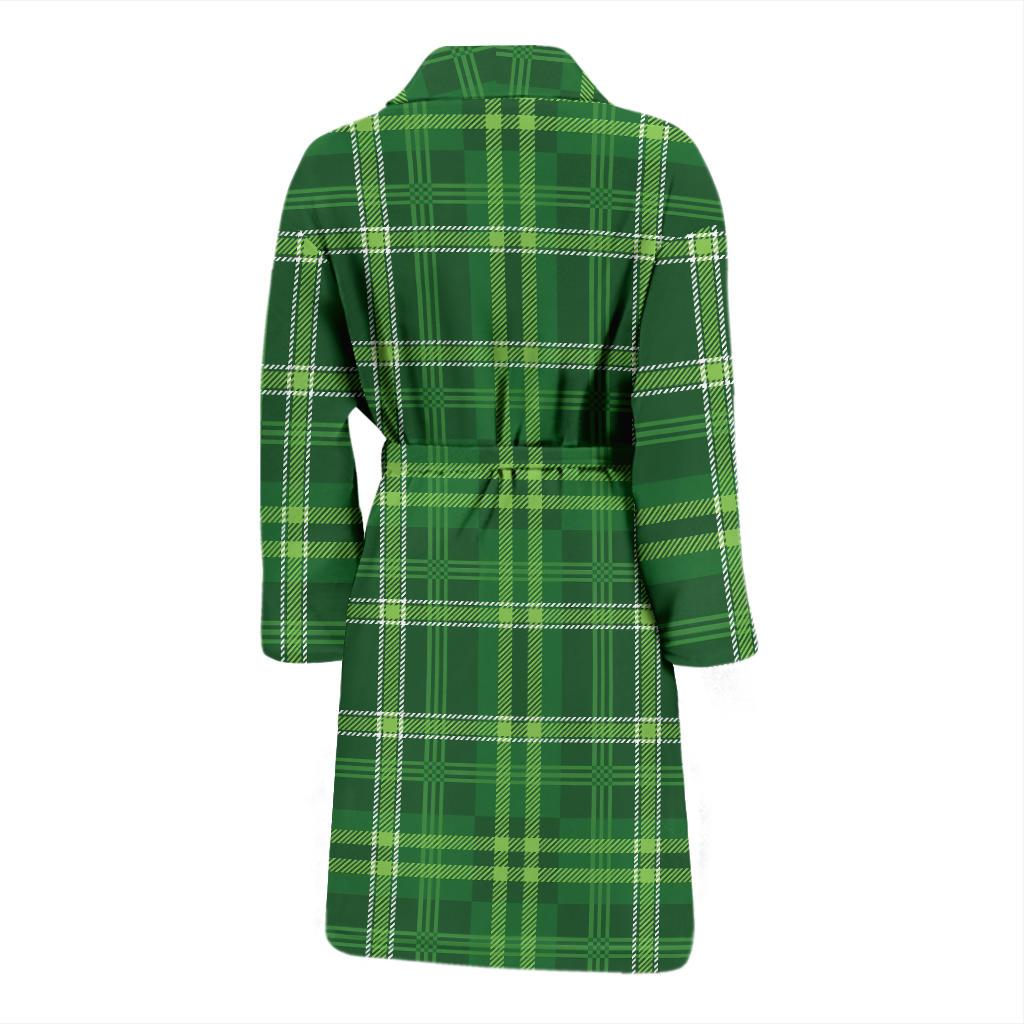 Irish Plaid Pattern Print Design 02 Men Bathrobe-JORJUNE.COM