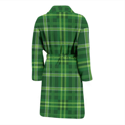 Irish Plaid Pattern Print Design 02 Men Bathrobe-JORJUNE.COM