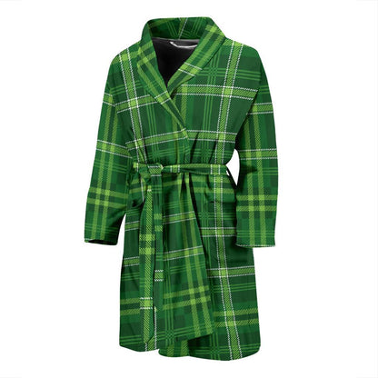 Irish Plaid Pattern Print Design 02 Men Bathrobe-JORJUNE.COM