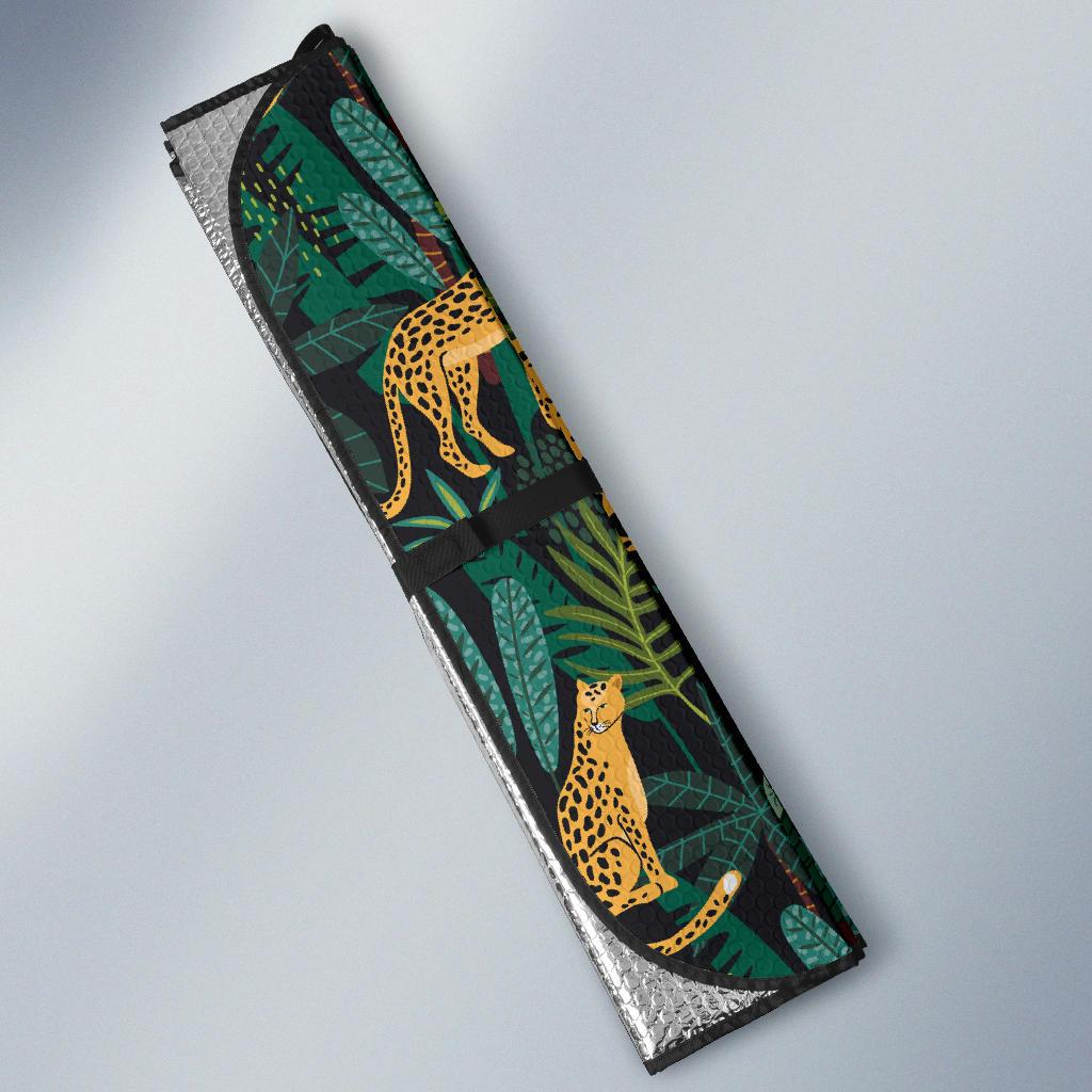 Jaguar Jungle Pattern Print Design 03 Car Sun Shades-JORJUNE.COM
