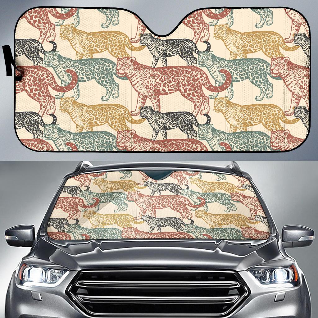 Jaguar Pattern Print Design 01 Car Sun Shades-JORJUNE.COM