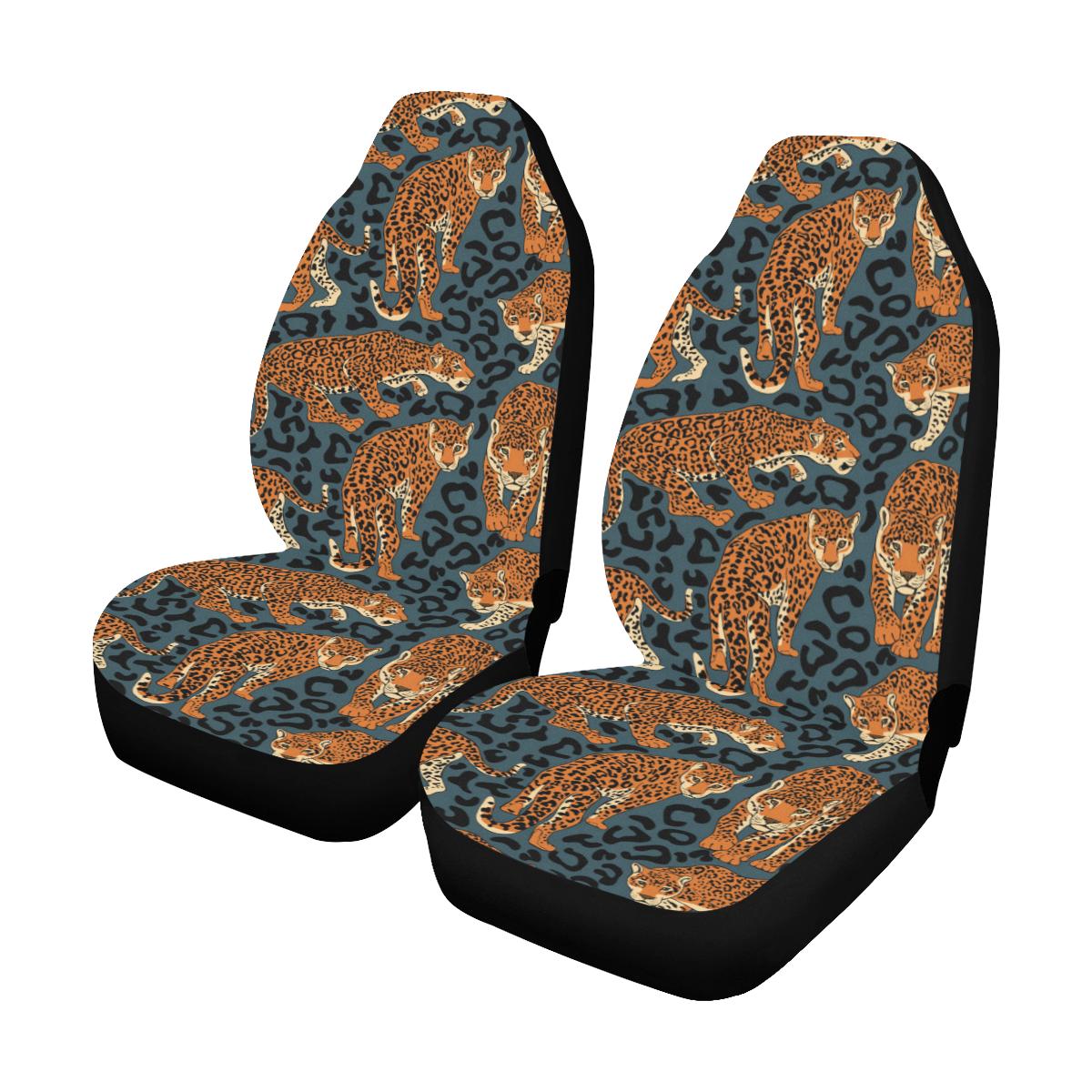 Jaguar Pattern Print Design 04 Car Seat Covers (Set of 2)-JORJUNE.COM