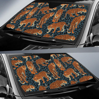 Jaguar Pattern Print Design 04 Car Sun Shades-JORJUNE.COM